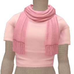 Cloud Nine Pink Raglan With Scarf