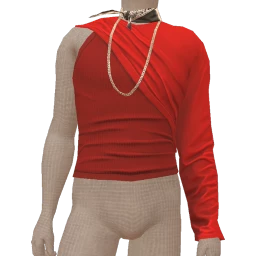 Cloud Nine Red One-Sleeve Top