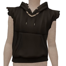 Cloud Nine Black Urban Edge Sleeveless Hoodie