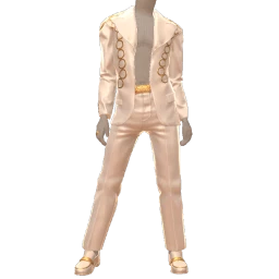 Cloud Nine White And Gold Suave Suit