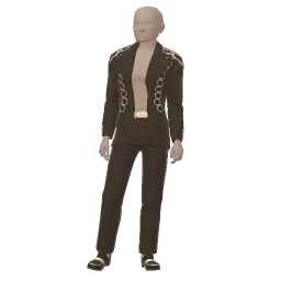 Ikon Elite Black And Silver Suave Suit