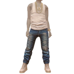 Cloud Nine Rapper Bling Tank Top And Jeans