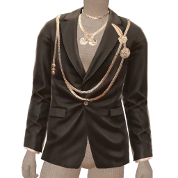 Cloud Nine Black Tailored Jacket With Chains
