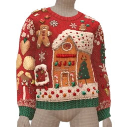 Cosmos Gingerbread House Sweater
