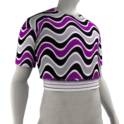 they. Vibing Waves Crop Top