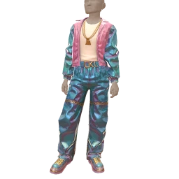 Cloud Nine Metallic Pink And Blue Co-Ord