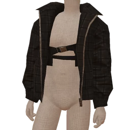 Delirious Black Plaid Jacket