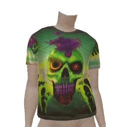 Cosmos Spooky Neon Skull Top
