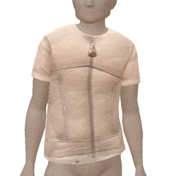 USAesthetics White Zipped T-Shirt