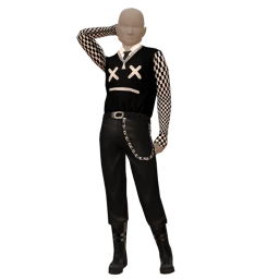Delirious Double Cross Preppy Goth Outfit