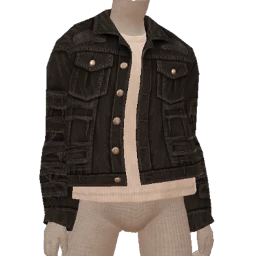 Delirious Ripped Black Denim Jacket