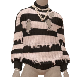 Delirious Torn Striped Sweater