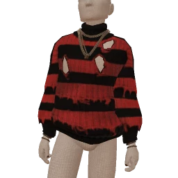 Delirious Blood Velvet Striped Sweater