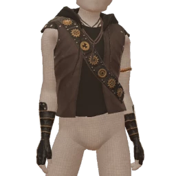 Delirious Eclipse Hunter Hoodie And Brown Suede Vest