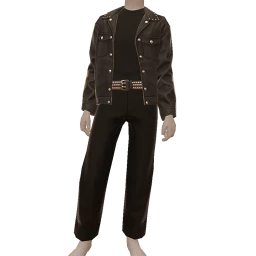 Delirious Black Denim Stud Outfit