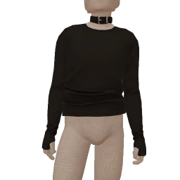 Delirious Choker And Thumb Hole Shirt