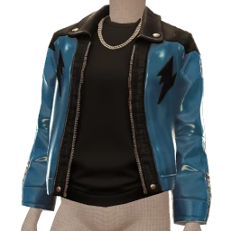 Delirious Blue Storm Leather Biker