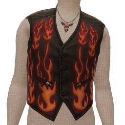 Delirious Flames Leather Vest