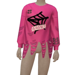 Drop Science Distressed Goth Jumper (Pink)