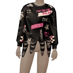 Drop Science Distressed Goth Jumper (Black)