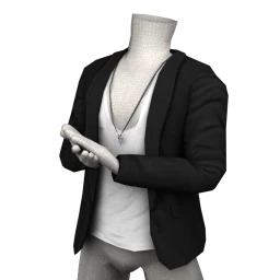 Foal Blazer With V-Neck Tee - Classic - Black