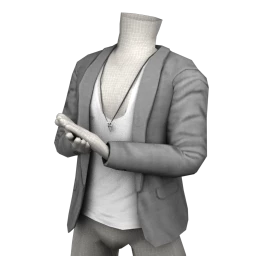 Foal Blazer With V-Neck Tee - Classic - Grey