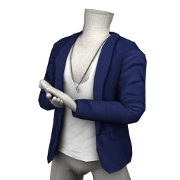 Foal Blazer With V-Neck Tee - Classic - Blue