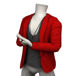 Foal Blazer With V-Neck Tee - Classic - Red