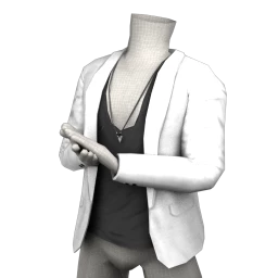 Foal Blazer With V-Neck Tee - Classic - White