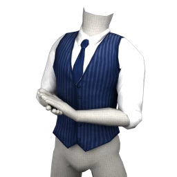 Foal Pinstripe Office Waistcoat - Blue