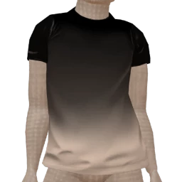 Delirious Skater Gradient Black And White T-Shirt