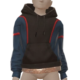 USAesthetics BLUE, RED And Glitter Hoodie