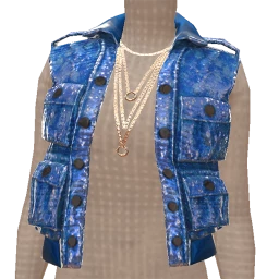 Drop Science Glitter Fleet Navy Utility Vest