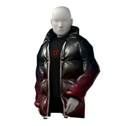 Front Row Deep Red Puffer Jacket 