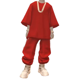 Drop Science Royal Red Baggy Outfit