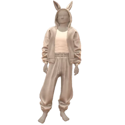 Drop Science Grey Bunny Hoodie Outfit