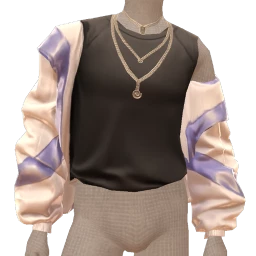 Drop Science Lilac And Cream Nylon Track Jacket