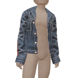 Drop Science Zip Sleeves Blue Denim Jacket