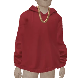 Drop Science Red Sweater With Gold Chain