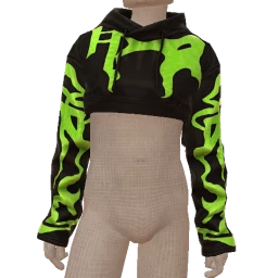 Drop Science Neon Abstract Crop Sweater