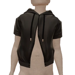 Drop Science Unzipped Black Hooded Jacket