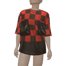 Delirious Red Check Baggy T-Shirt
