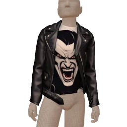 Delirious Vampire Graphic Leather Jacket 