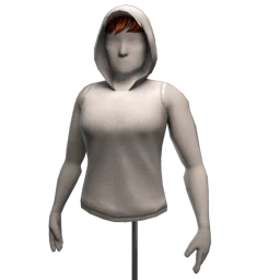 Cold Shoulder Sleevless Hoodie - White
