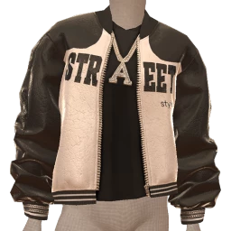 Drop Science Black And White Baseball Jacket