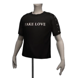 Drop Science "Fake Love" Tie Detail T-shirt