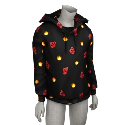Foal Emoji Fire 100 Hoodie