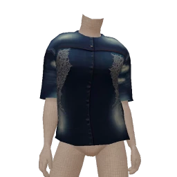 Delirious Denim Lace Motif T-Shirt