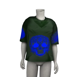 Delirious Bright Blue Skull T-Shirt