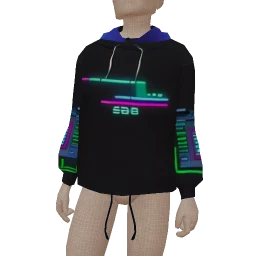 Delirious 8-bit Neon Nostalgia Hoodie